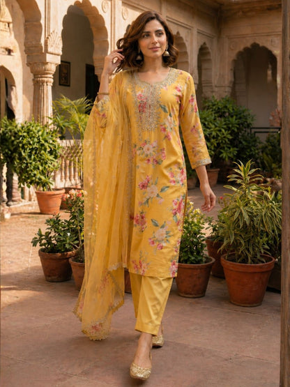 Mahi Amber work premium Suit Set