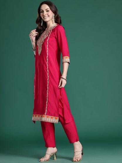 Ethnic Motifs Kurta with Trousers & Dupatta