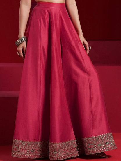Dhiyona LL Ethnic Motifs Embroidered Regular Sequinned Kurta with Palazzos & With Dupatta