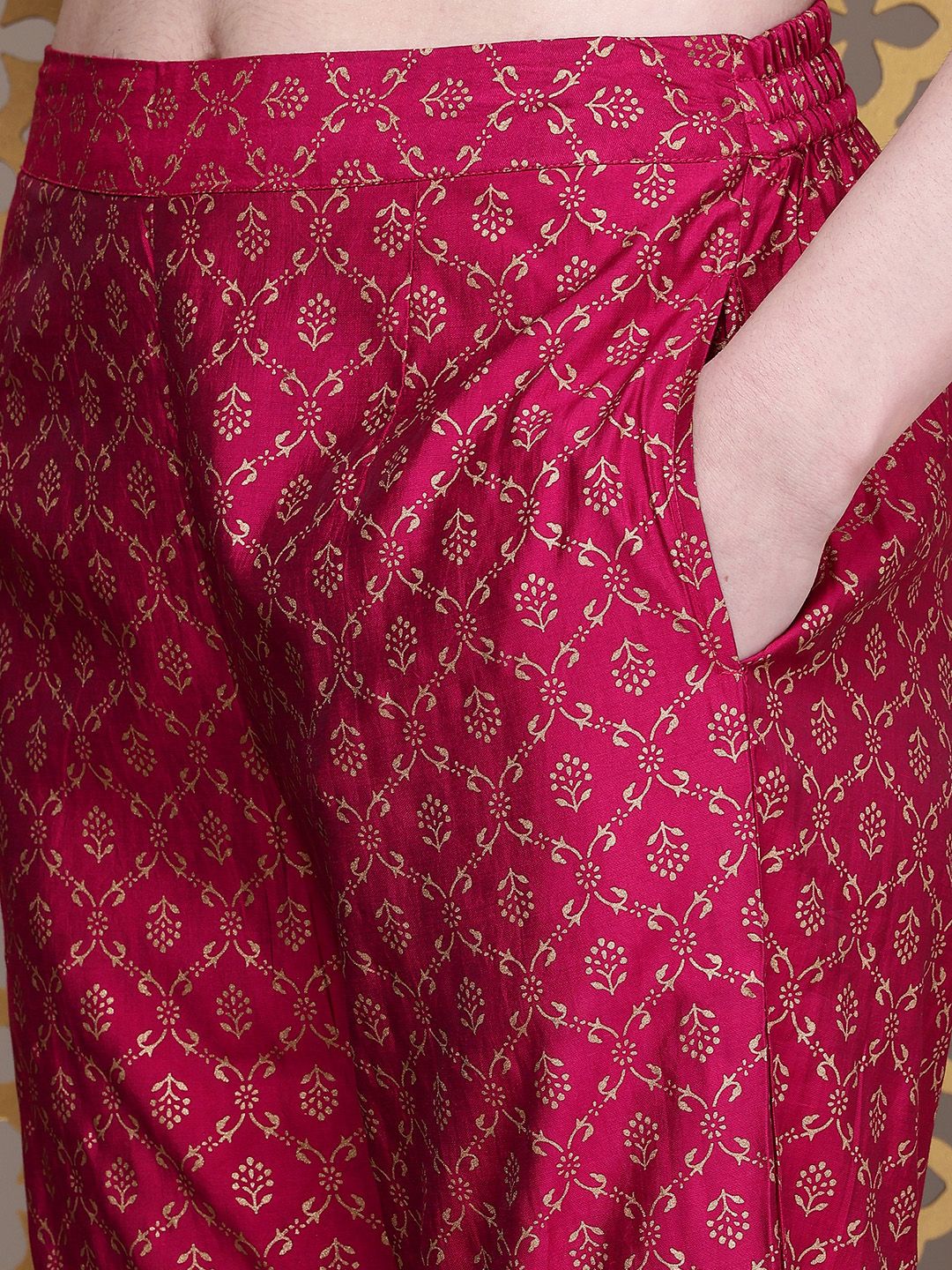 Dhiyona HOP Ethnic Motifs Embroidered Sequinned Jashn Kurta with Sharara & Dupatta