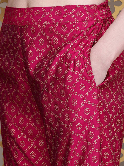 Dhiyona HOP Ethnic Motifs Embroidered Sequinned Jashn Kurta with Sharara & Dupatta