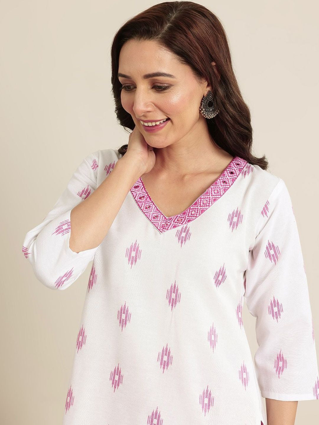 Women Regular Thread Work Kurta with Salwar & With Dupatta