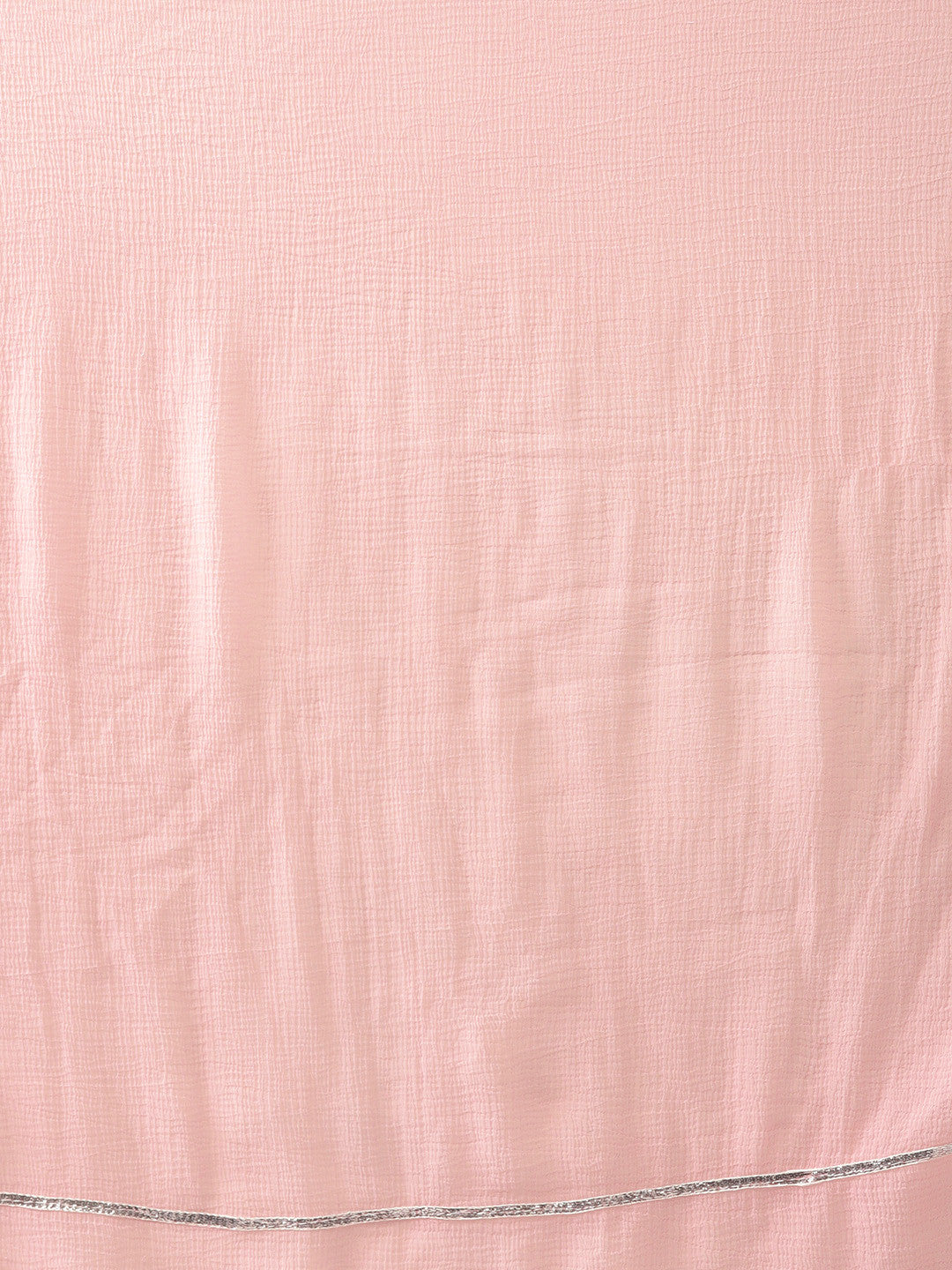 Women Pink & Silver Printed Kurta with Palazzos & Dupatta