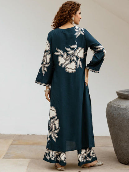 Women Floral Printed Kurta with Palazzo
