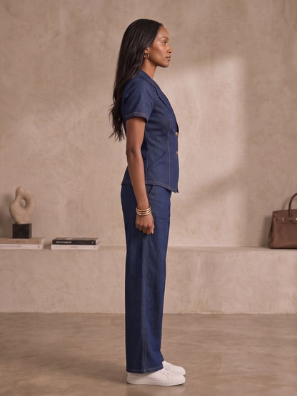 Prisha celeste denim co-ord set