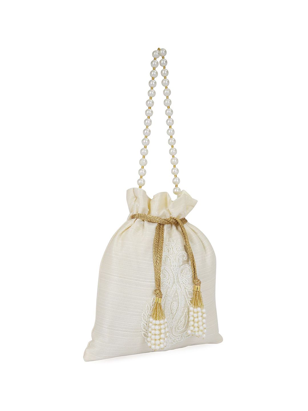 Dhiyona NR Ethnic Motifs Embroidered Potli Clutch