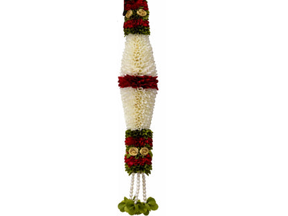 Maroon & Green Hanging Artificial Flower Toran for Main Door Entrance, Reusable Thoran for Pooja Mandir, Living Room & Home Décor, Bandarwal for Festival Decoration (42x25 inch)