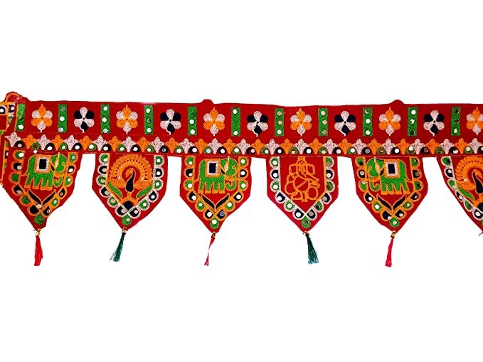 Handmade Toran Toranam Bandarwal Wall Door Hanging Ornaments for Main Gate Entrance, Home Office Diwali New Year Decorations, Home Decorative Items