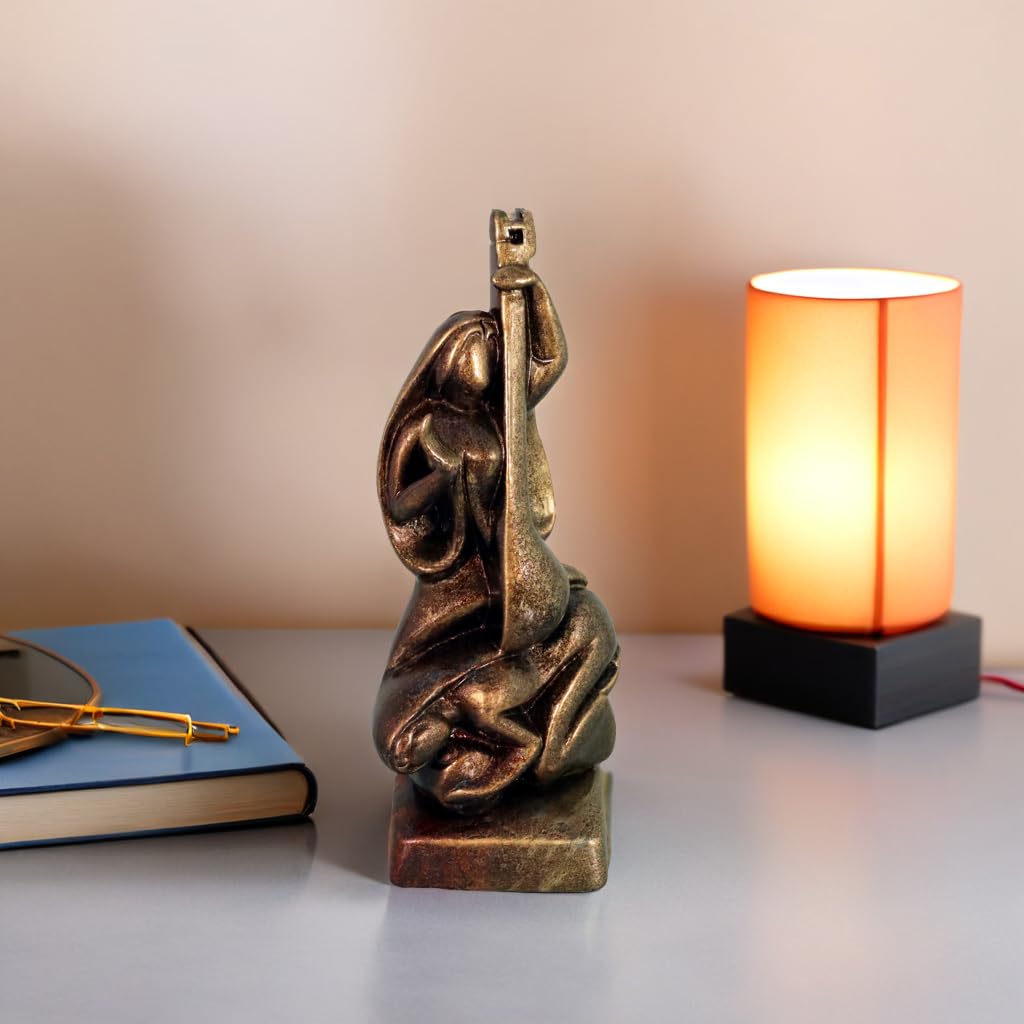 Niharika Collections Handmade Clay Terracotta Abstract Sculpture | Home Décor & Gift | Spiritual & Cultural Art | Devi Sarasvati Idol