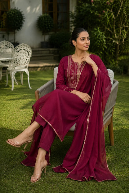 Nayana Kurta-Pants & Dupatta Set