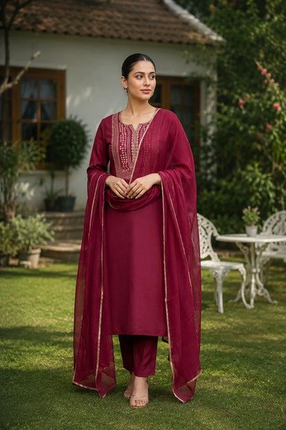 Nayana Kurta-Pants & Dupatta Set