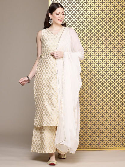 Dhiyona HOP Woven Design Regular Jashn Kurta With Sharara & With Dupatta
