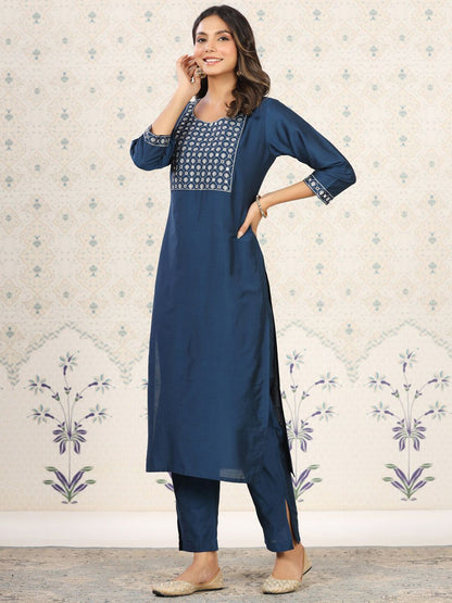 Dhiyona OD  Ethnic Motifs Yoke Design Mirror Work Kurta