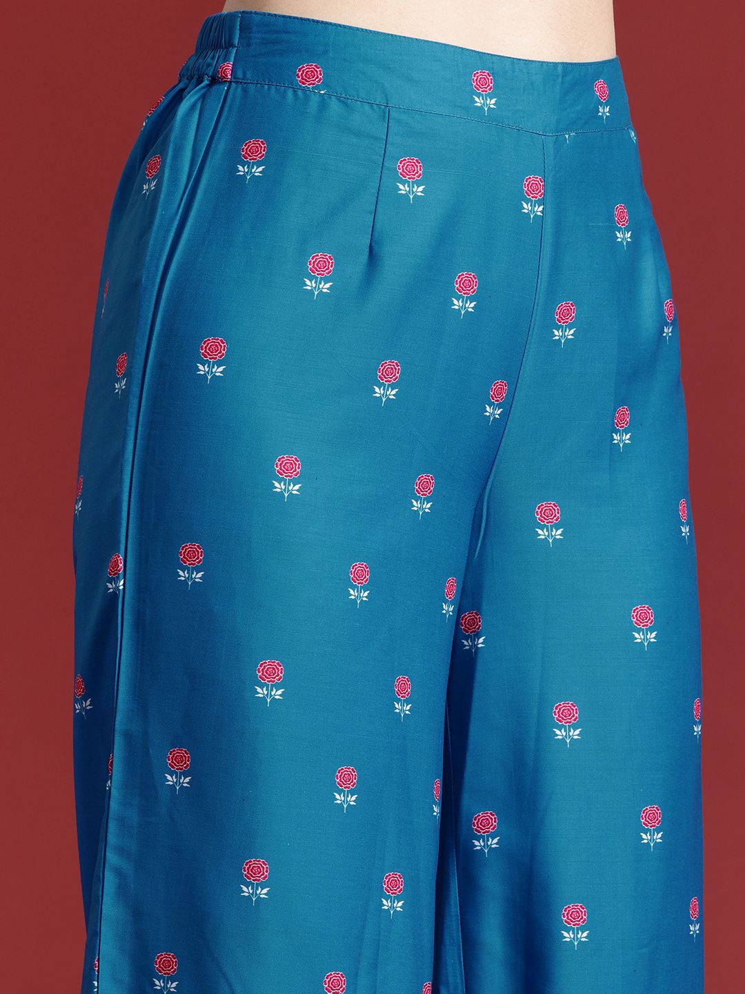 Dhiyona AN Women Floral Printed Regular Kurta With Sharara & Dupatta