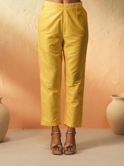 Dhiyona IS Women's Women V-Neck A-Line Kurta with Trousers & Dupatta