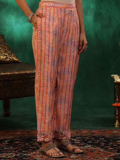 Dhiyona LL Women Ethnic Motifs Printed Regular Beads and Stones Kurta with Palazzos & With Dupatta