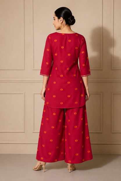 Ektha Yarn Dyed Cotton Kurta & Pants Set