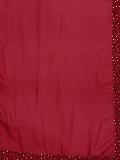 Dhiyona LL Women Ethnic Motifs Embroidered Pleated Sequinned Kurta with Palazzos & With Dupatta