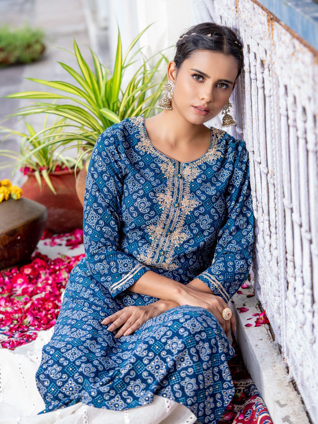 Dhiyona OD  Ethnic Motifs Printed Kurta