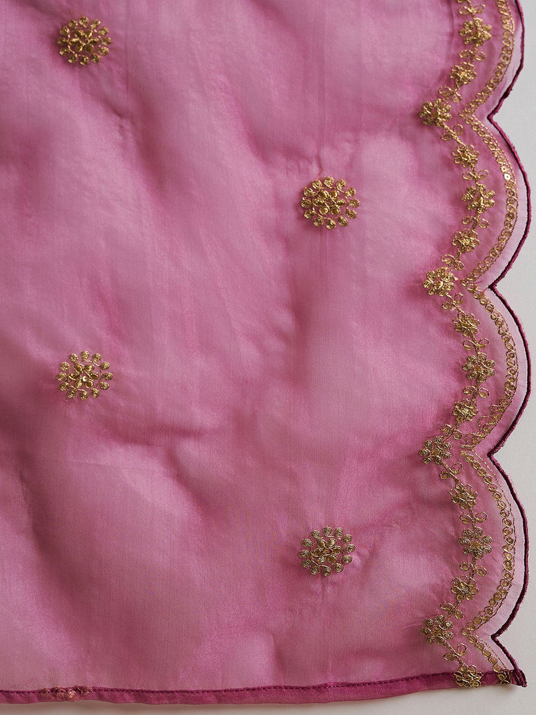 Women Floral Embroidered Regular Kurta with Trousers & With Dupatta