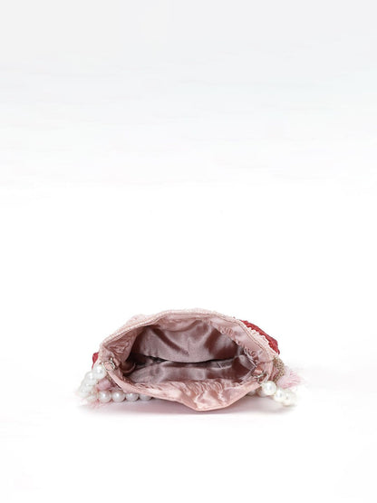 Dhiyona NR Embellished Tasselled Potli Clutch