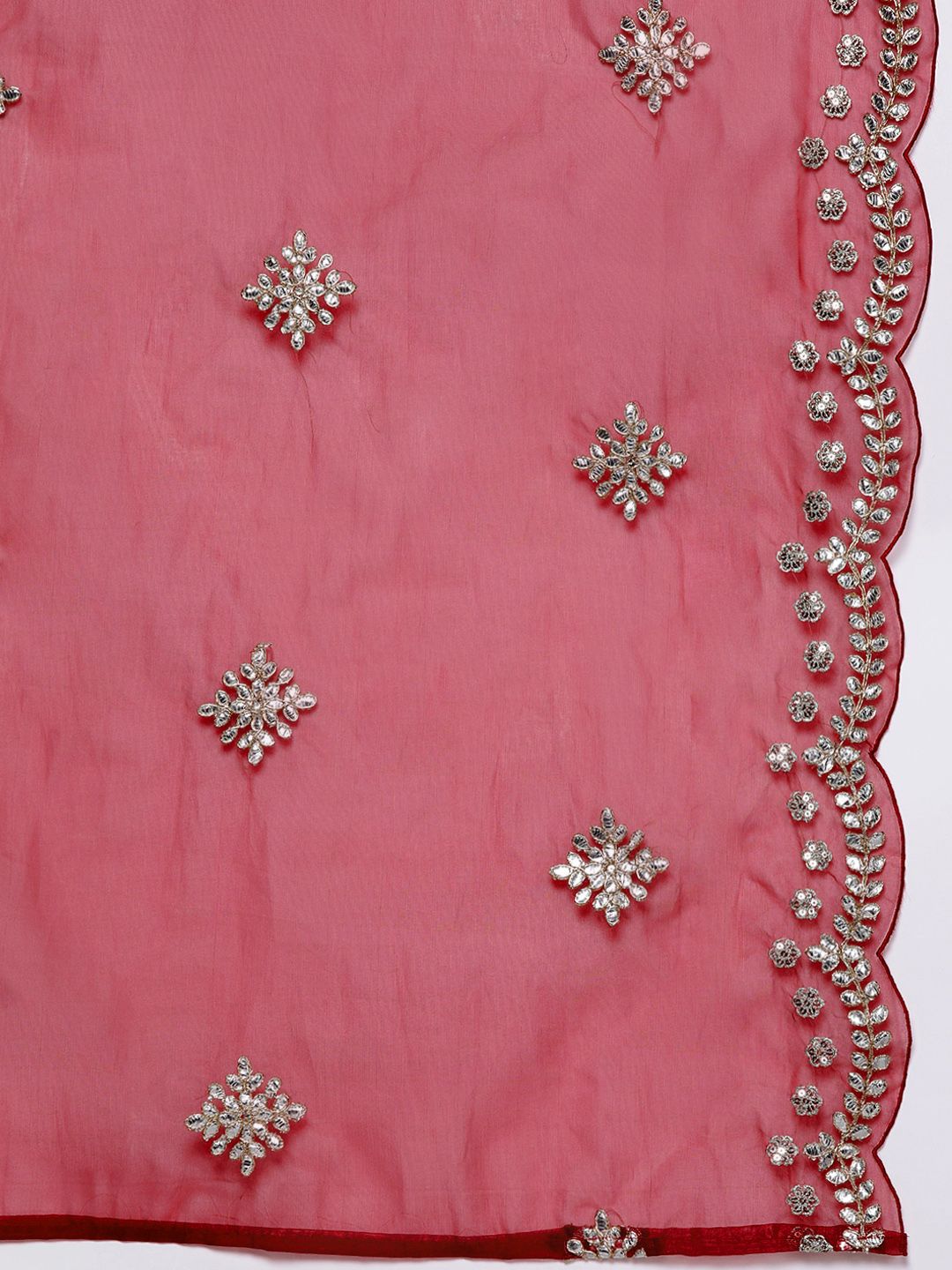 Dhiyona Women's Plus Size Ethnic Motifs Embroidered Kurta with Trousers & With Dupatta