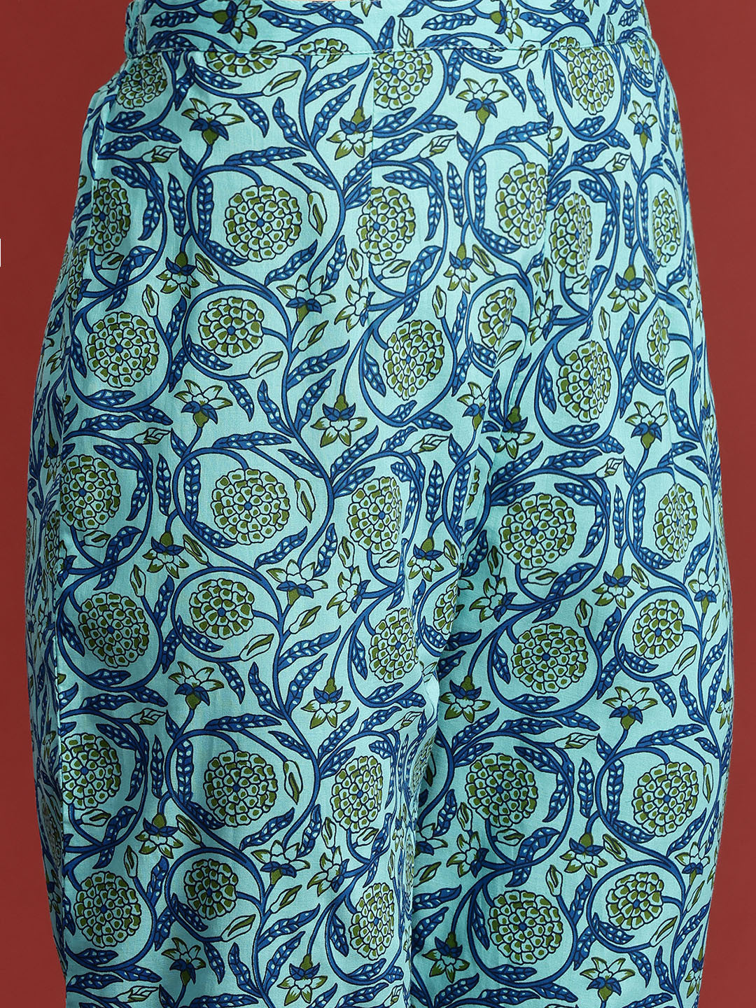 Floral Printed Pure Cotton Kurta with Trousers