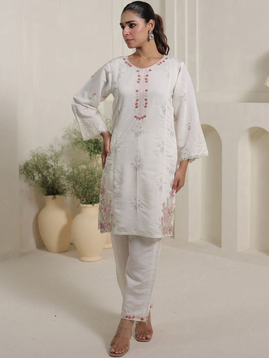Women Floral Embroidered Kurta with Palazzos