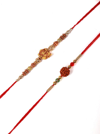 Dhiyona Set Of 2 Beaded Rakhi
