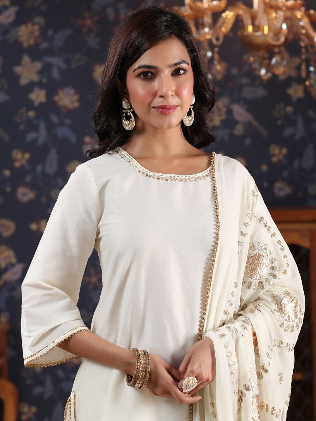 Dhiyona HOP Gotta Patti Kurta With Sharara & Dupatta