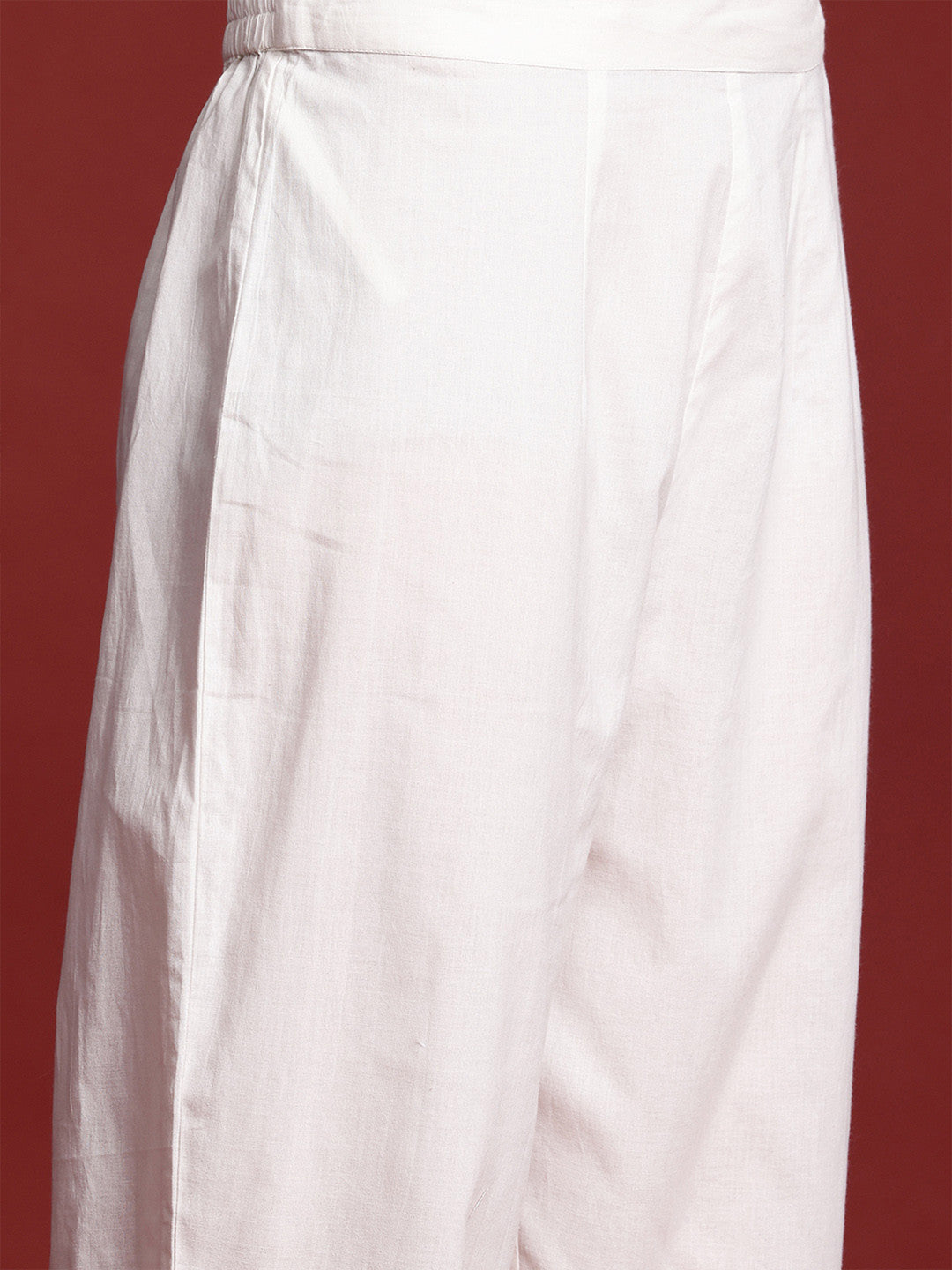 Women Ethnic Motifs Printed Empire Mirror Work Pure Cotton Kurta with Trousers & With Dupatta