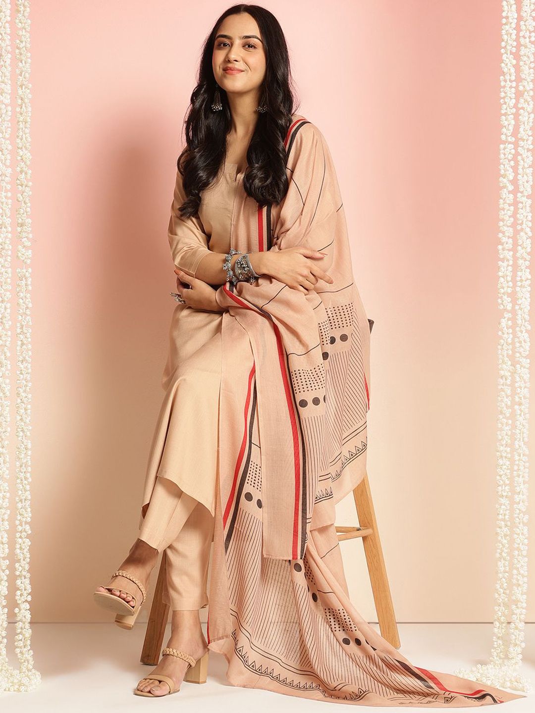 Dhiyona KL Women Regular Kurta with Palazzos & With Dupatta