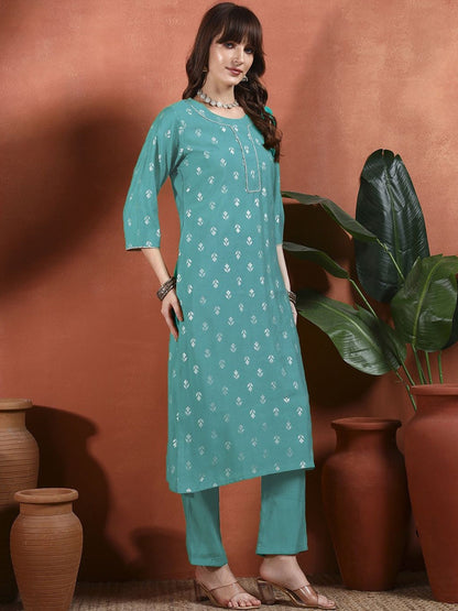 Women Ethnic Motifs Printed Regular Kurta with Trousers
