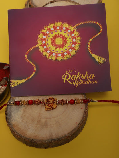 Dhiyona Unisex Beaded Thread Rakhi