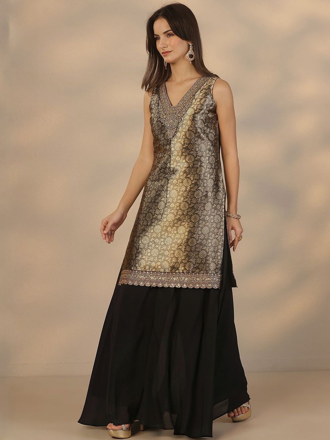 Dhiyona LL Women Ethnic Motifs Regular Kurta with Palazzos & With Dupatta