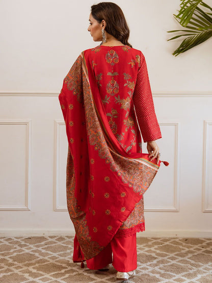 Dhiyona KL Women Floral Printed Kurta with Palazzo & Dupatta
