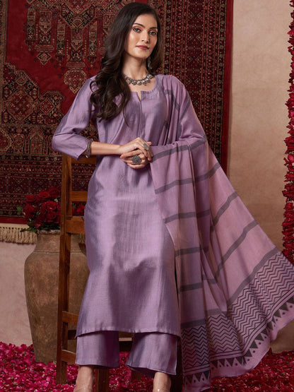 Dhiyona KL Women Regular Kurta with Palazzos & With Dupatta