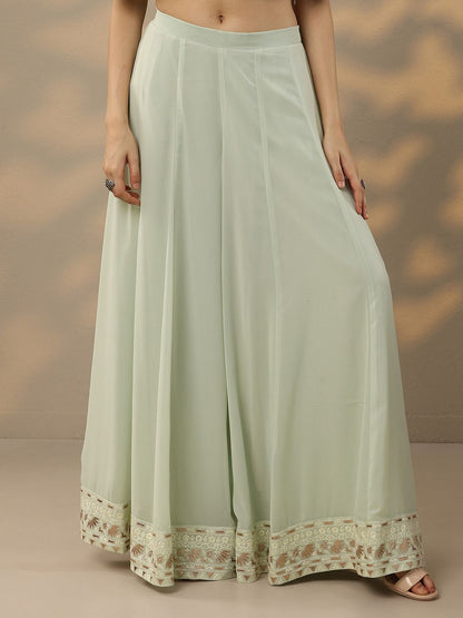 Dhiyona LL Ethnic Motifs Embroidered Top & Palazzos With Dupatta