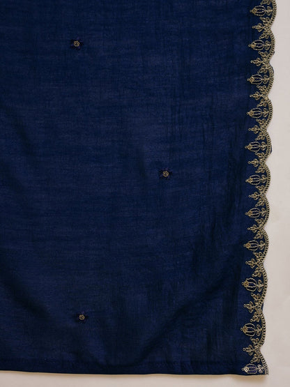 Embroidered V-Neck Kurta & Trousers Kurta Sets