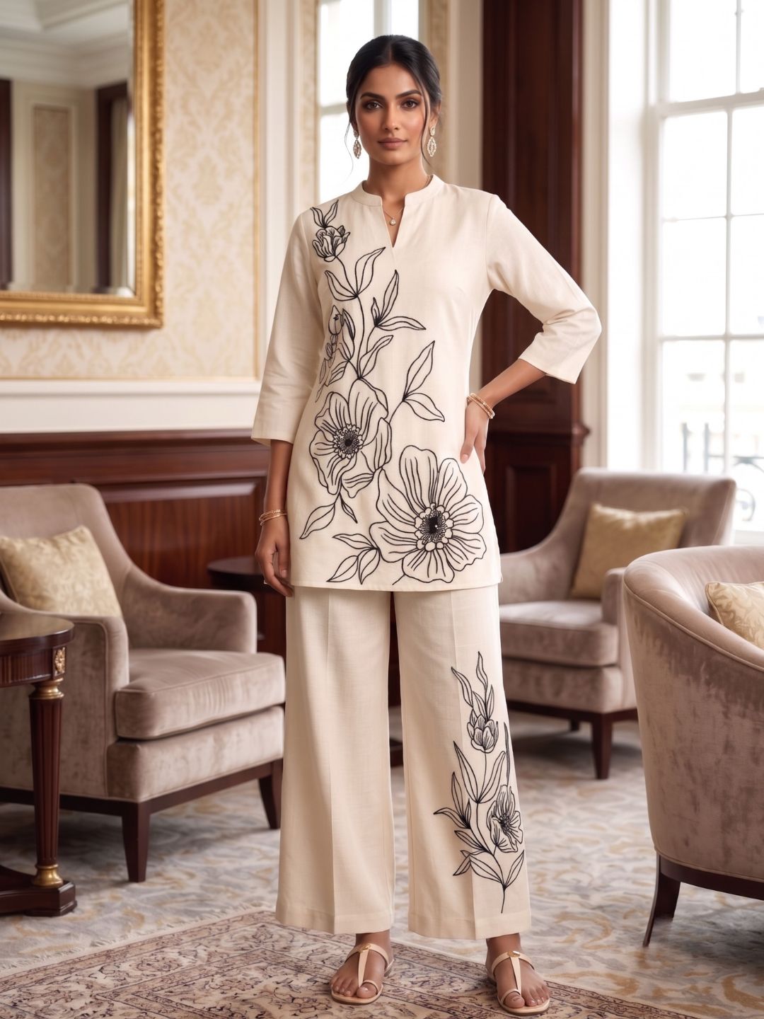 Asmi Frost Embroidered Co-ord Set