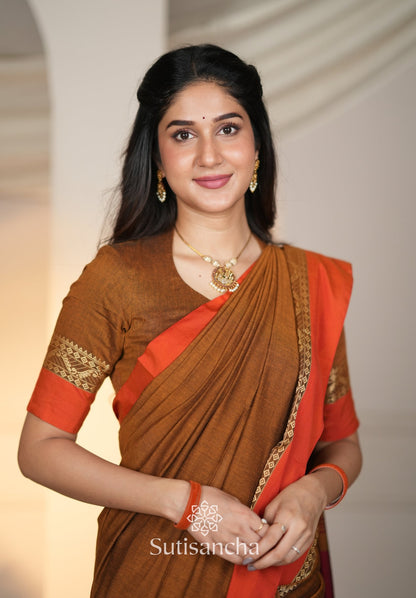 Dhiyona SS The Weaver's Touch: Pure Bengal Cotton Saree with Timeless Appeal