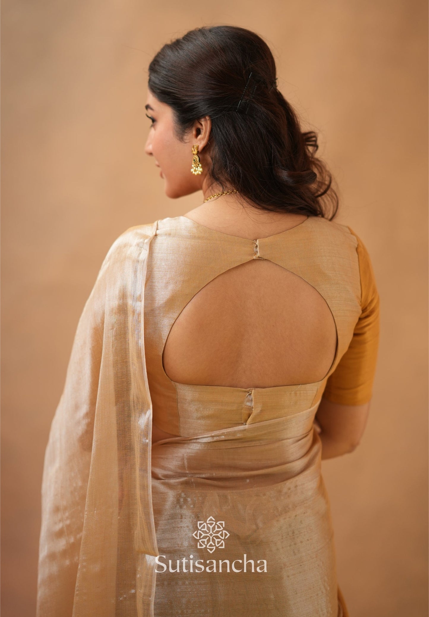 Dhiyona SS Regal Split Elegance Handloom Tissue Cotton Saree