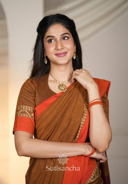 Dhiyona SS The Weaver's Touch: Pure Bengal Cotton Saree with Timeless Appeal