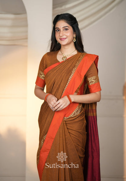Dhiyona SS The Weaver's Touch: Pure Bengal Cotton Saree with Timeless Appeal
