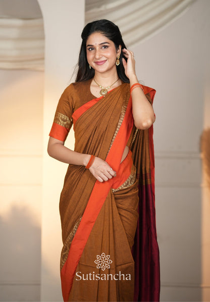 Dhiyona SS The Weaver's Touch: Pure Bengal Cotton Saree with Timeless Appeal
