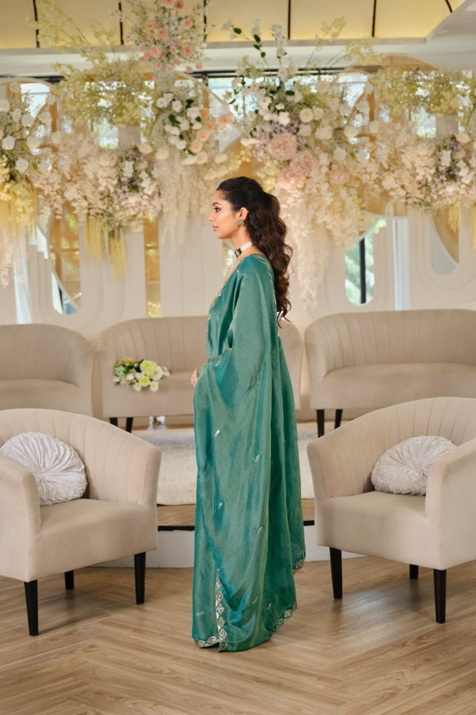 Areesa Teal full work suit set