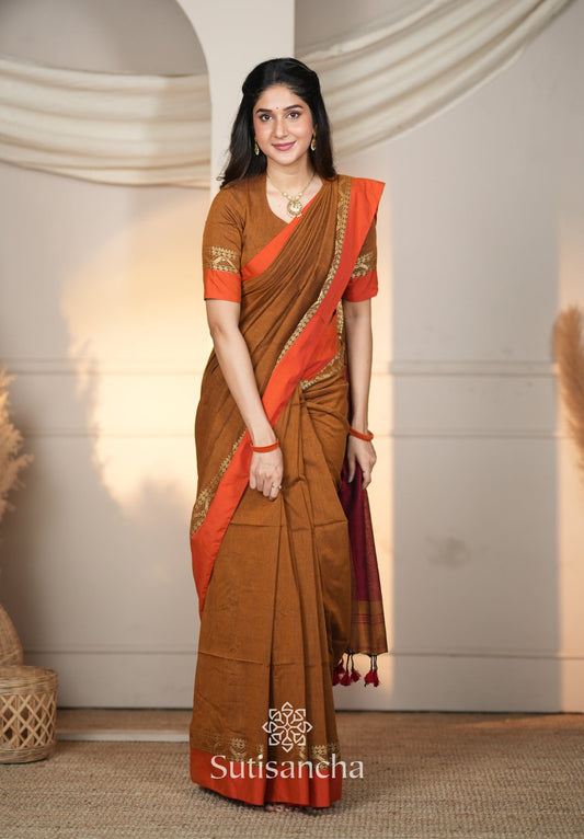 Dhiyona SS The Weaver's Touch: Pure Bengal Cotton Saree with Timeless Appeal