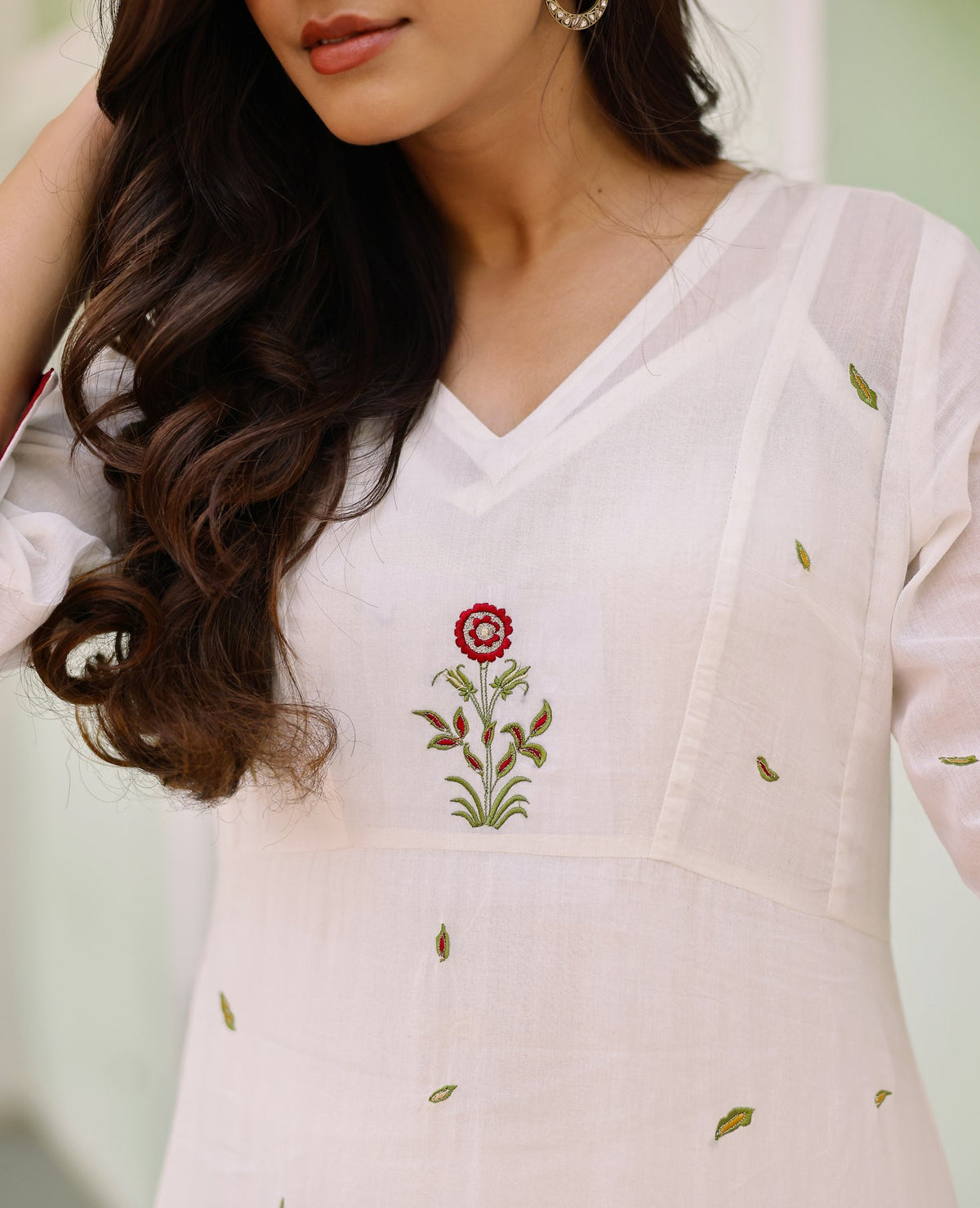 Rukhsar White Mul Cotton Kurta Set