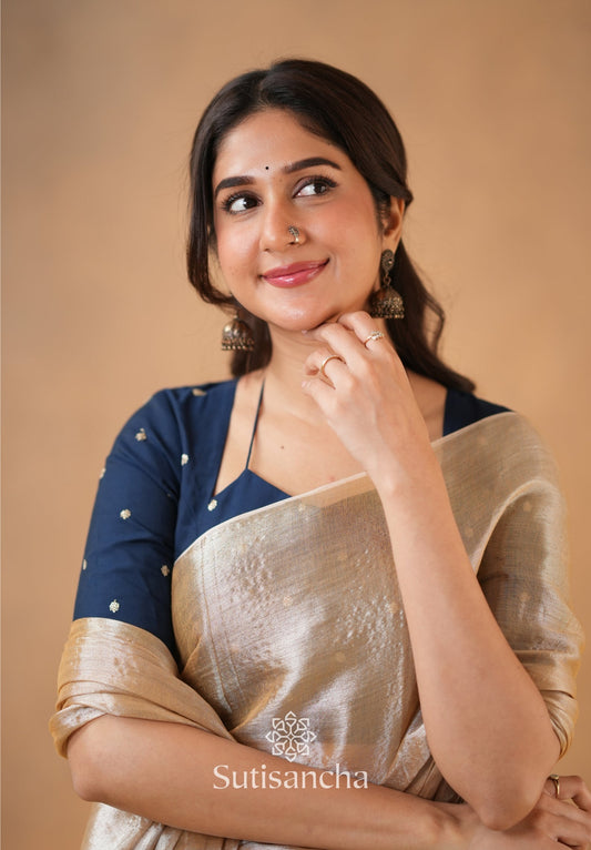 Dhiyona SS Ivory Gold Horizon – Flowing with Regal Charm