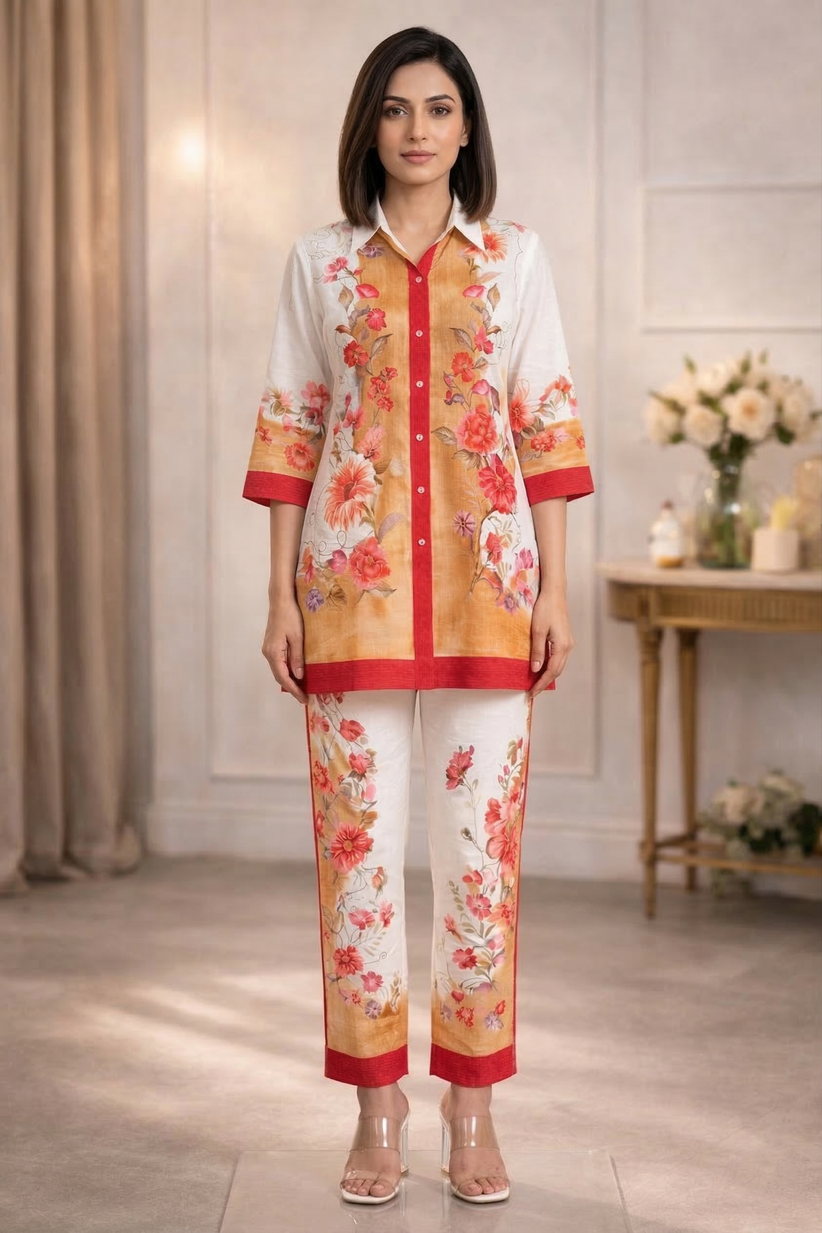 Akshara sand printed co-ord set